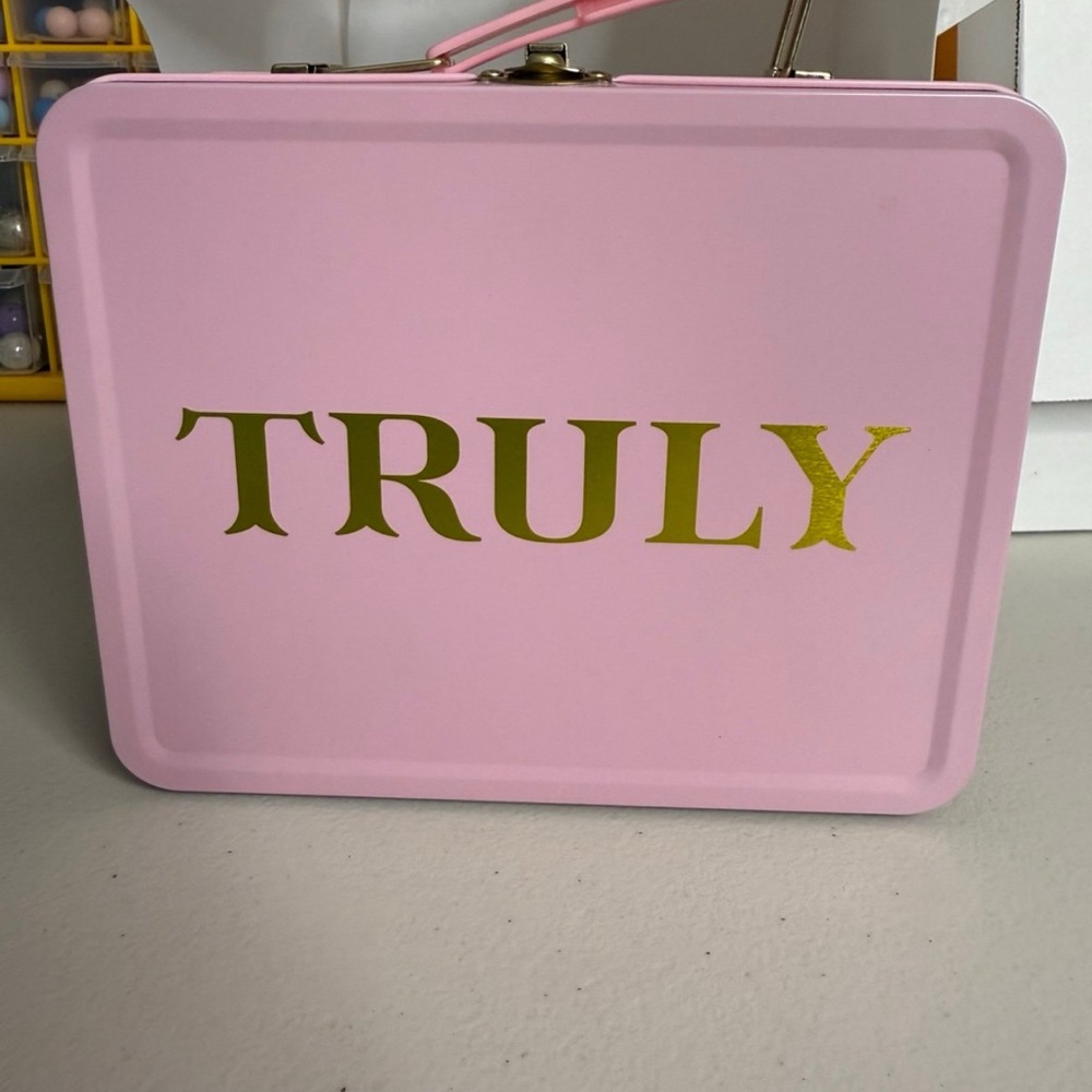 Truly Pink and Gold Metal Lunch Box